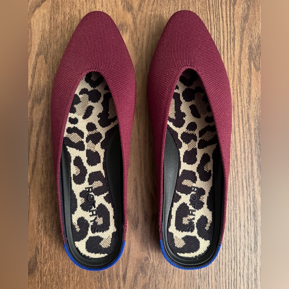 NEW! Rothy's Black Cherry Almond Demi Mules. New in box. Size 9.5. Never worn.